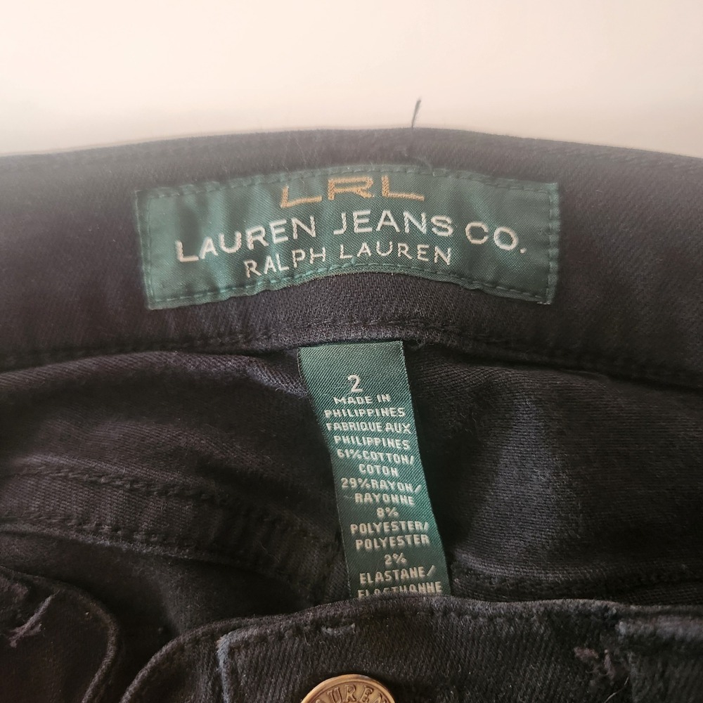 Lauren Ralph Lauren Skinny Jeans Womens 2 Black LRL Stretch Denim Pants